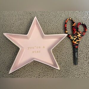New with tags “you’re a star” trinket tray from Indigo. Pale pink. Giftable.
